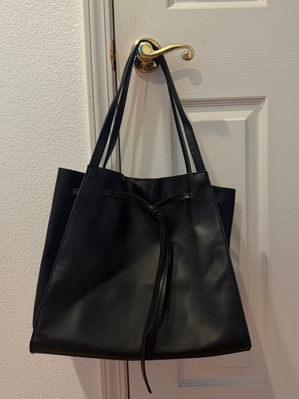 BCBG Black Women's Drawstring Tote Work Bag